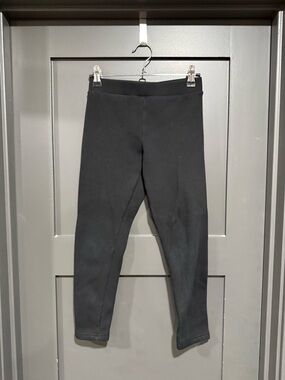 Kids Black Stretch Fleece Lined Leggings